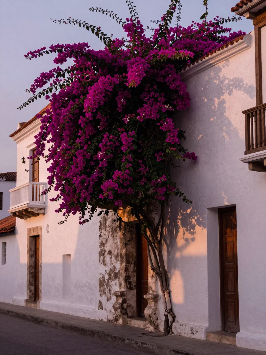 Light Dawn in Cartagena at First Light Of Dawn in in Cartagena, Colombia
