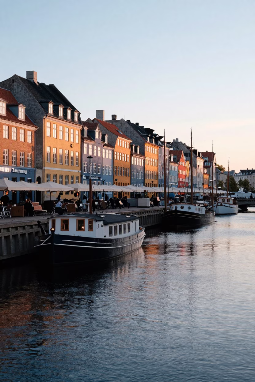 Light Dawn in Copenhagen at First Light Of Dawn in in Copenhagen, Denmark