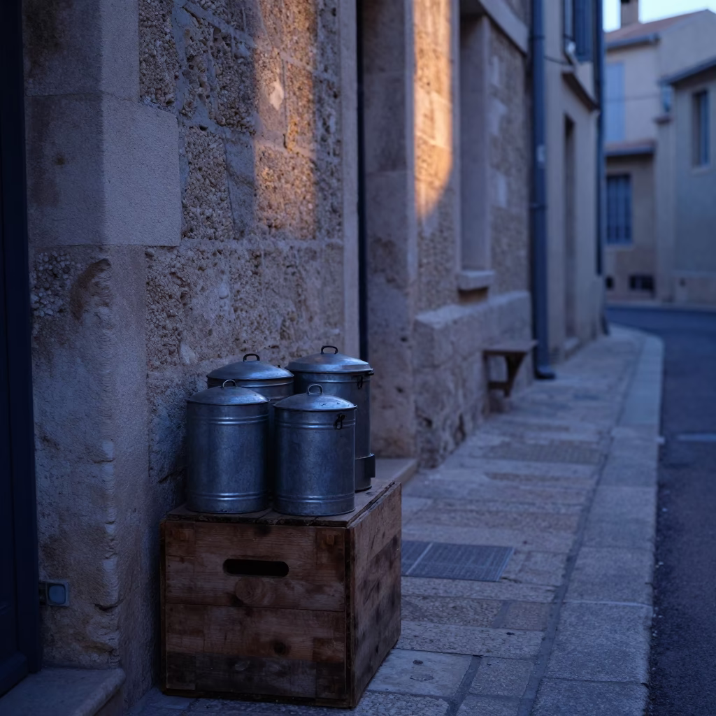 Light Dawn in Marseille at First Light Of Dawn in in Marseille, France