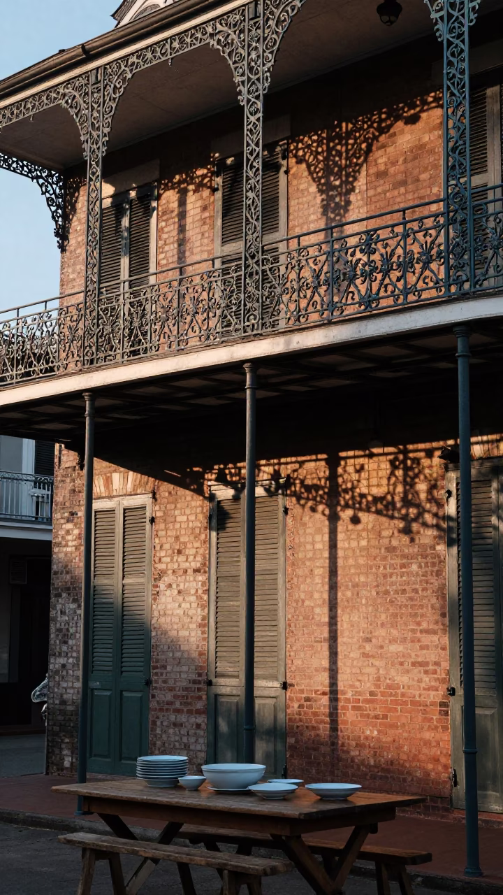 Light Dawn in New Orleans at First Light Of Dawn in in New Orleans, Louisiana, United States