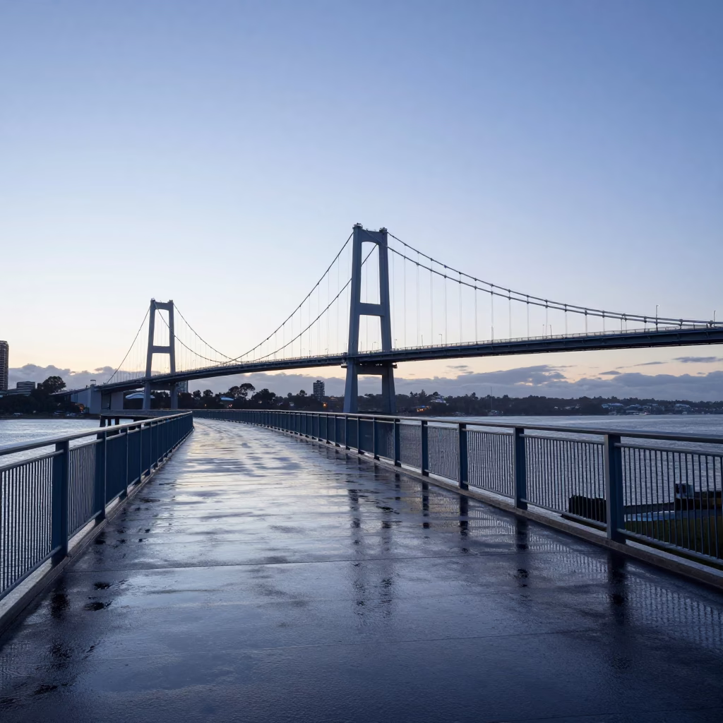 Light Dawn in Perth at First Light Of Dawn in in Perth, Western Australia, Australia