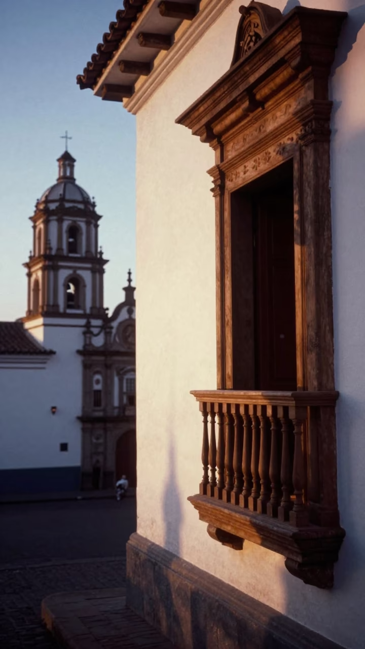 Light Dawn in Quito at First Light Of Dawn in in Quito, Ecuador