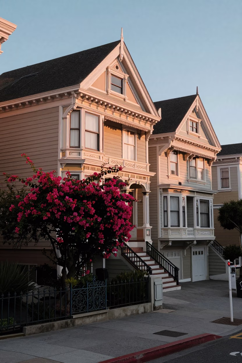 Light Dawn in San Francisco at First Light Of Dawn in in San Francisco, California, United States