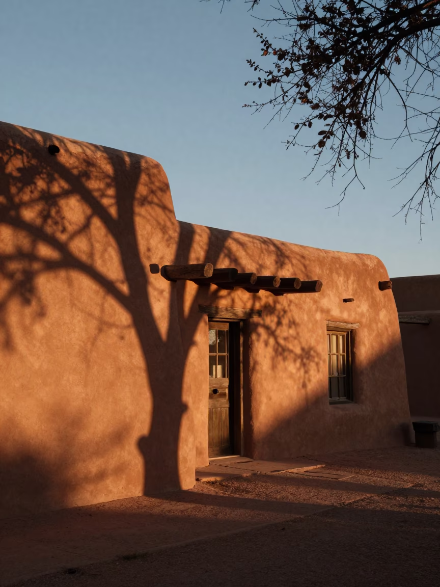Light Dawn in Santa Fe at First Light Of Dawn in in Santa Fe, New Mexico, United States