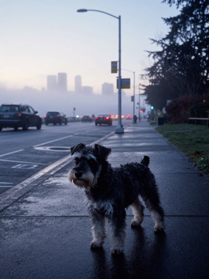 Light Dawn in Seattle at First Light Of Dawn in in Seattle, Washington, United States