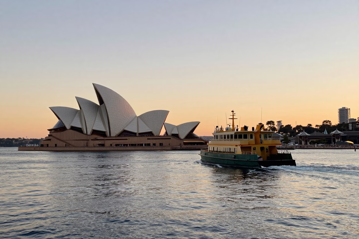 Light Dawn in Sydney at First Light Of Dawn in in Sydney, New South Wales, Australia