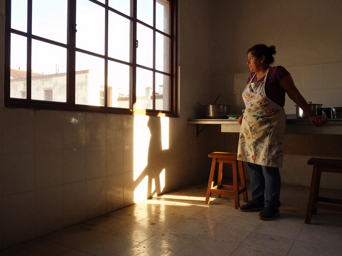 Light Falls in Buenos Aires at Golden Hour in in Buenos Aires, Argentina