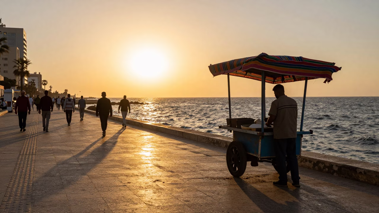 Light in Alexandria at Golden Hour in in Alexandria, Egypt