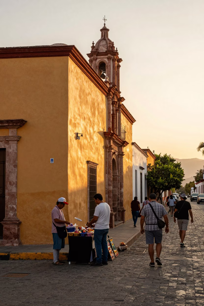Light in Merida at Golden Hour in in Merida, Mexico