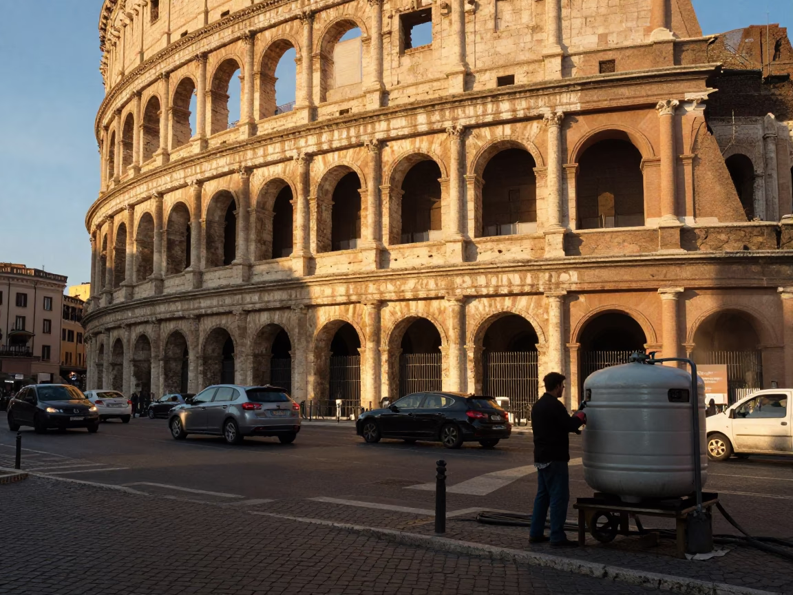 Light in Rome at Golden Hour in in Rome, Italy