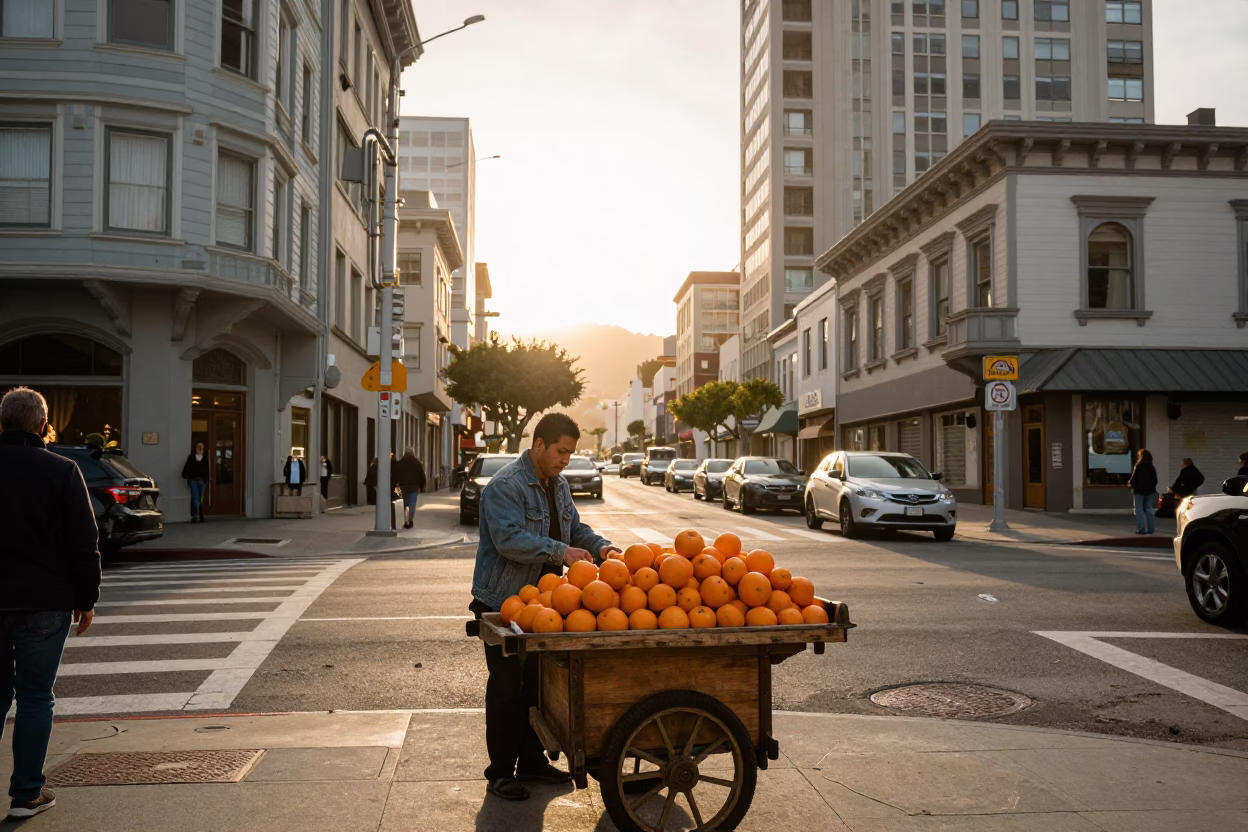 Light in San Francisco at Golden Hour in in San Francisco, California, United States