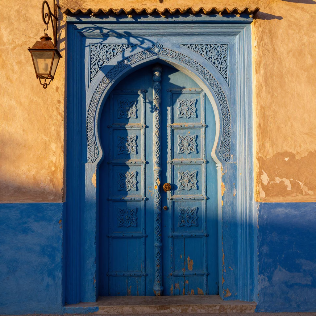 Light Medina in Essaouira at Golden Hour in in Essaouira, Morocco