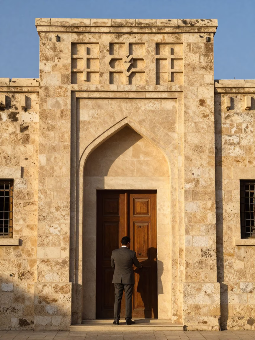 Light Morning at As First Light Reaches The Scene in Amman in in Amman, Jordan