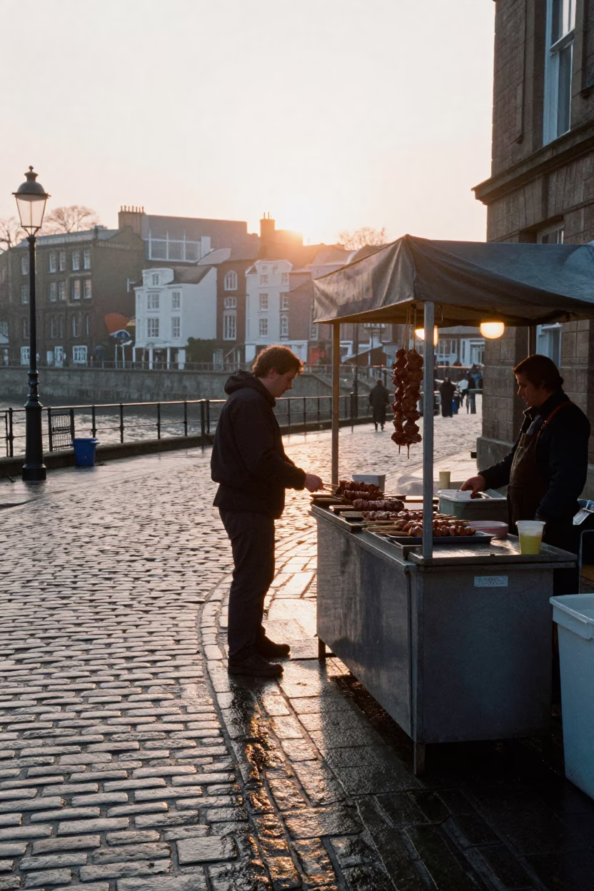 Light Morning in Bristol at As First Light Reaches The Scene in in Bristol, United Kingdom