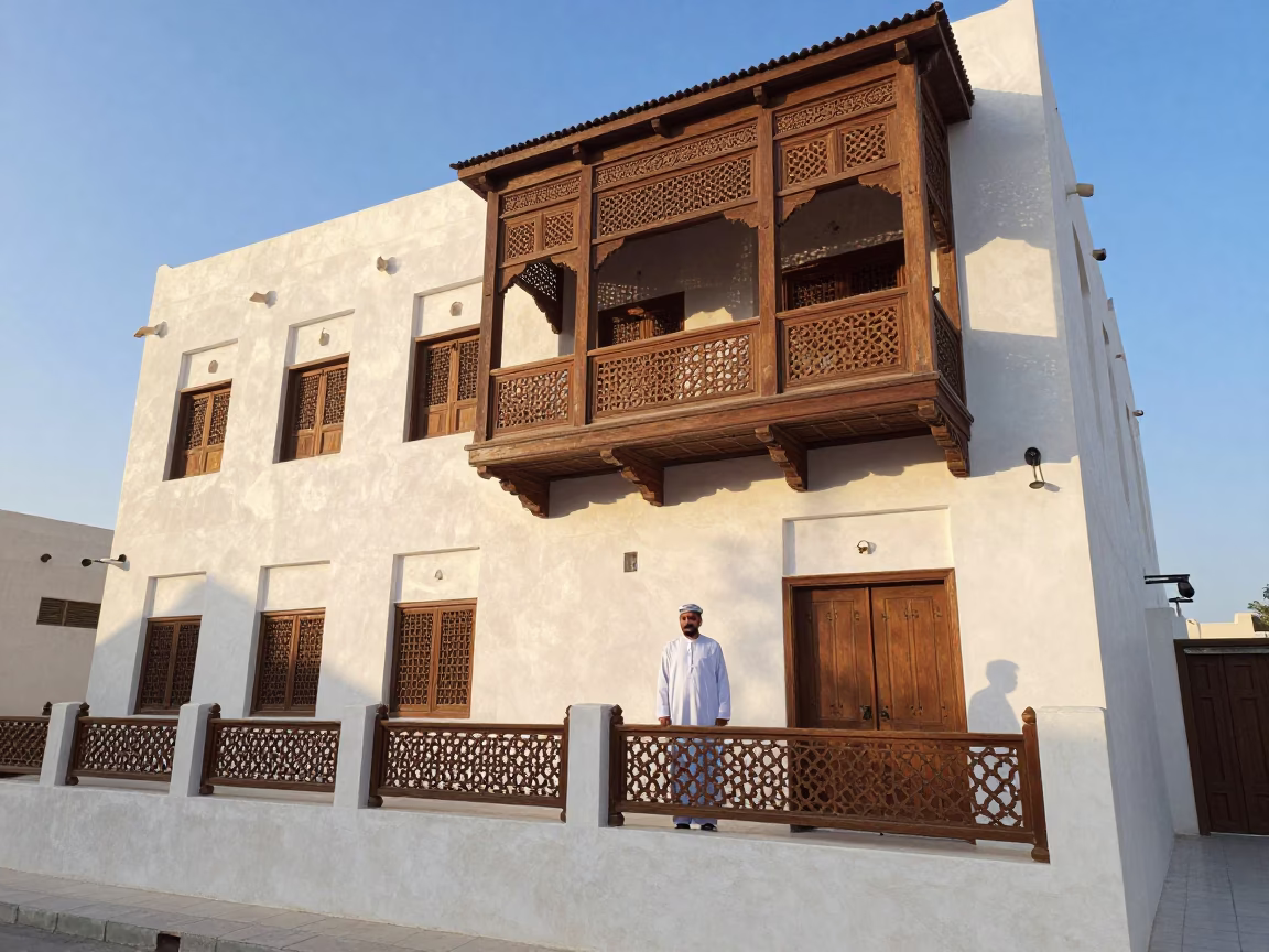 Light Morning in Muscat at As First Light Reaches The Scene in in Muscat, Oman