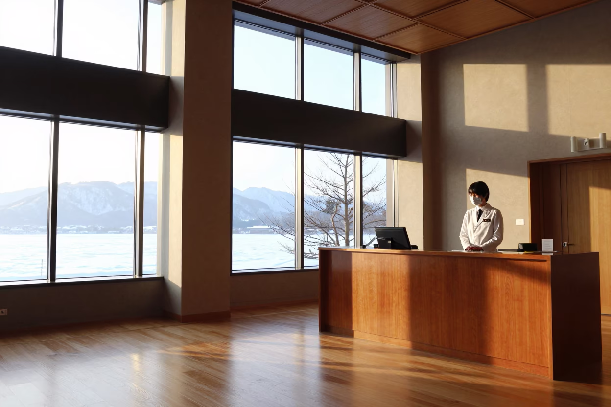 Light Morning in Sapporo at As First Light Reaches The Scene in in Sapporo, Japan