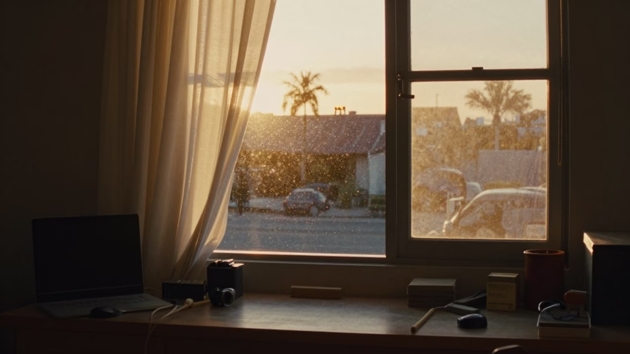 Light Pools at Golden Hour in Los Angeles in in Los Angeles, California, United States