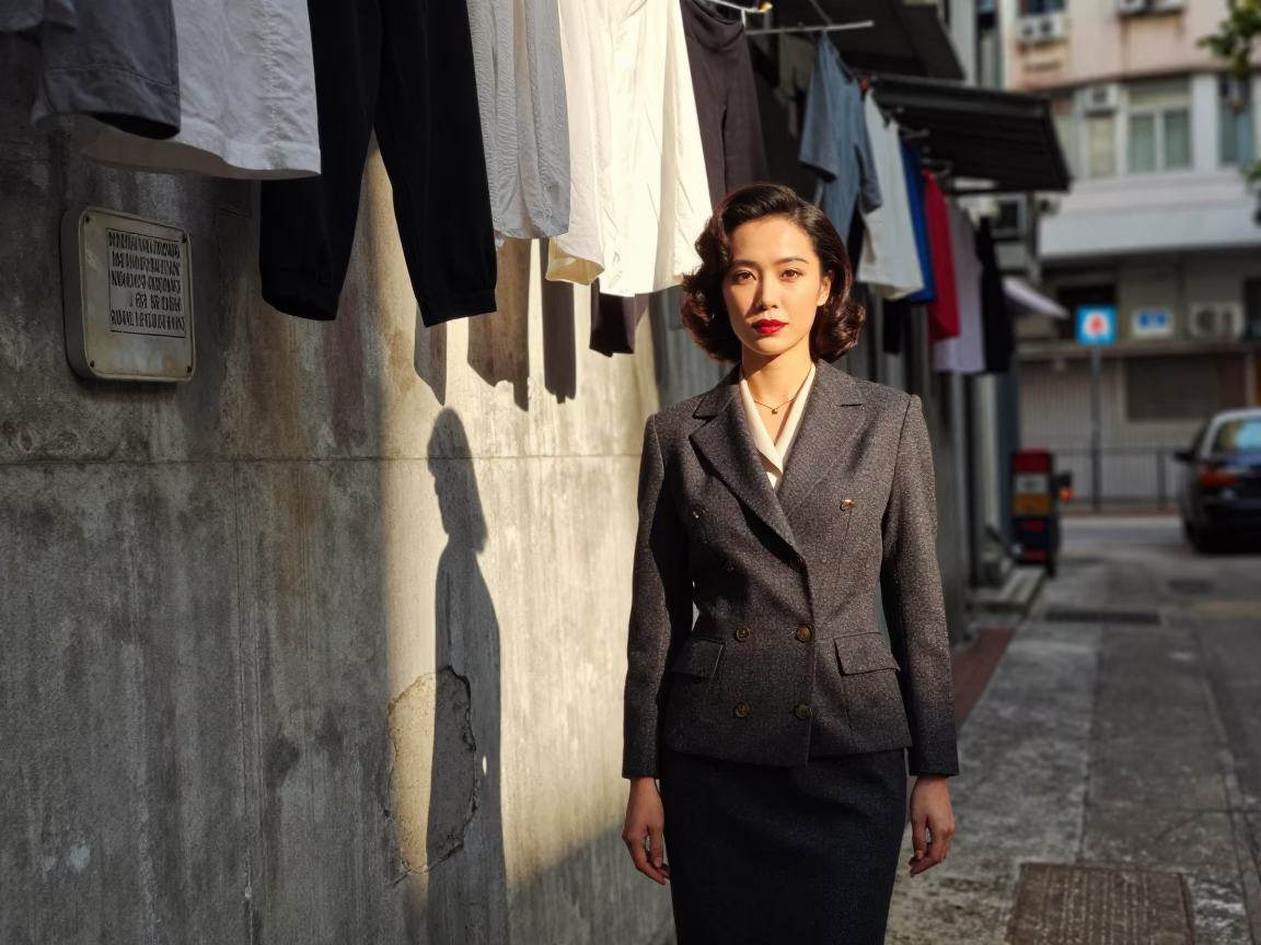 Light Portrait in Hong Kong at As First Light Reaches The Scene in in Hong Kong, Hong Kong