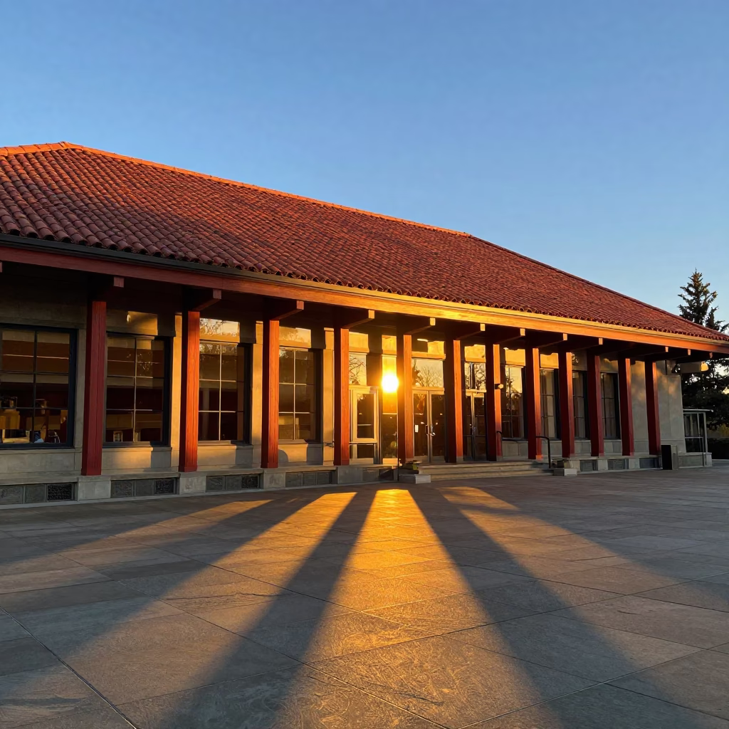 Light Reflecting in Portland at Golden Hour in in Portland, Oregon, United States