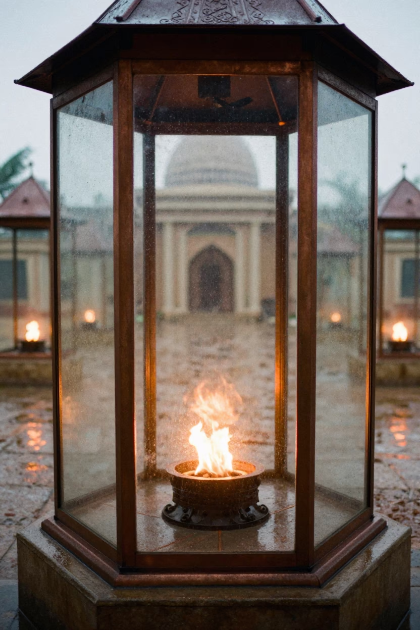 Lighthouse Lantern Room in Rufisque Temple Courtyard in in a temple courtyard in Rufisque