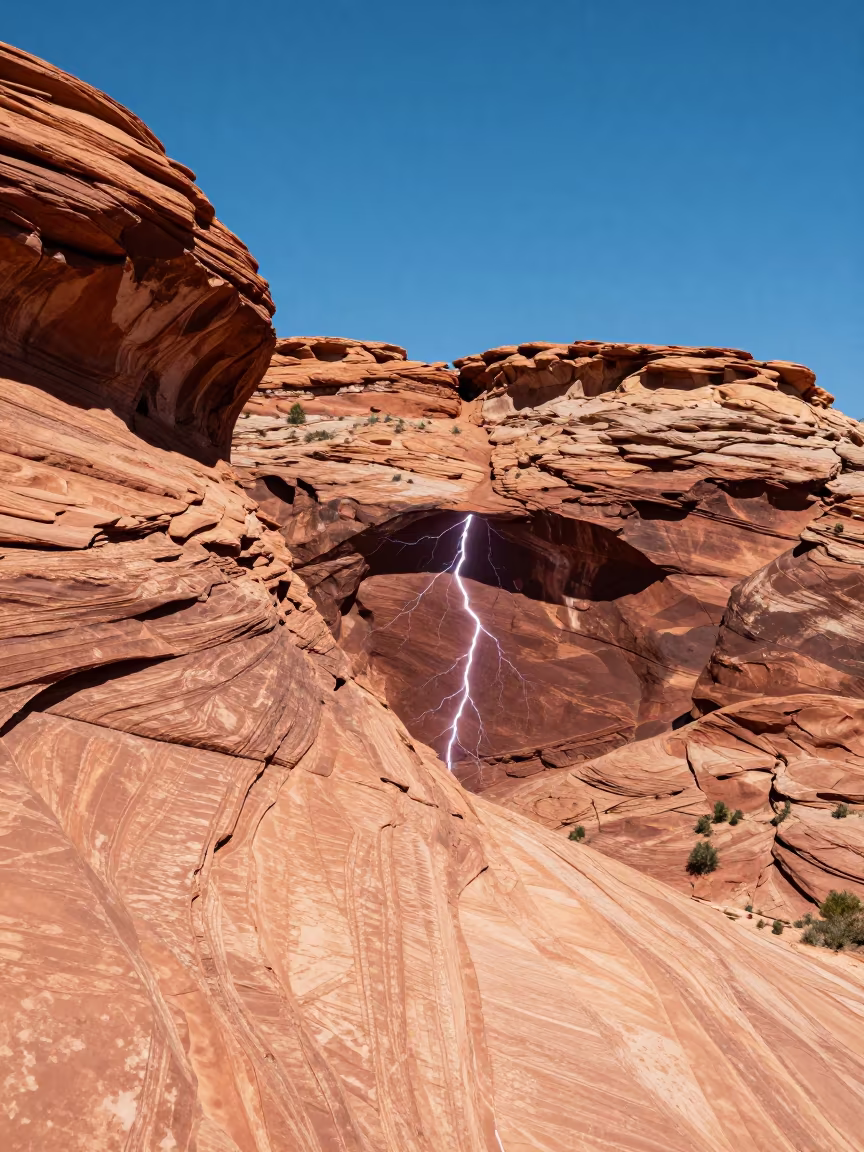 Lightning Fork Arizona Canyon Midday in in Arizona