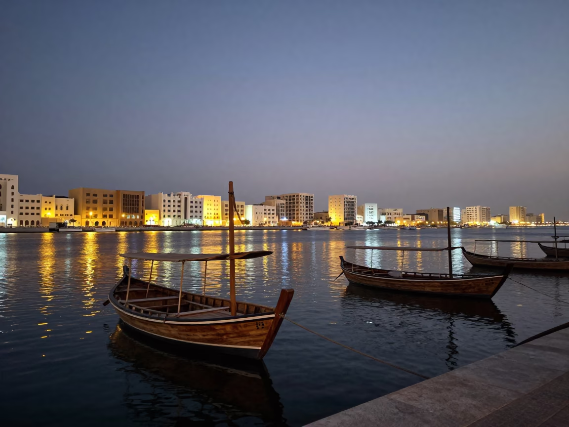 Lights Glow in Muscat at As City Lights Begin To Glow in in Muscat, Oman