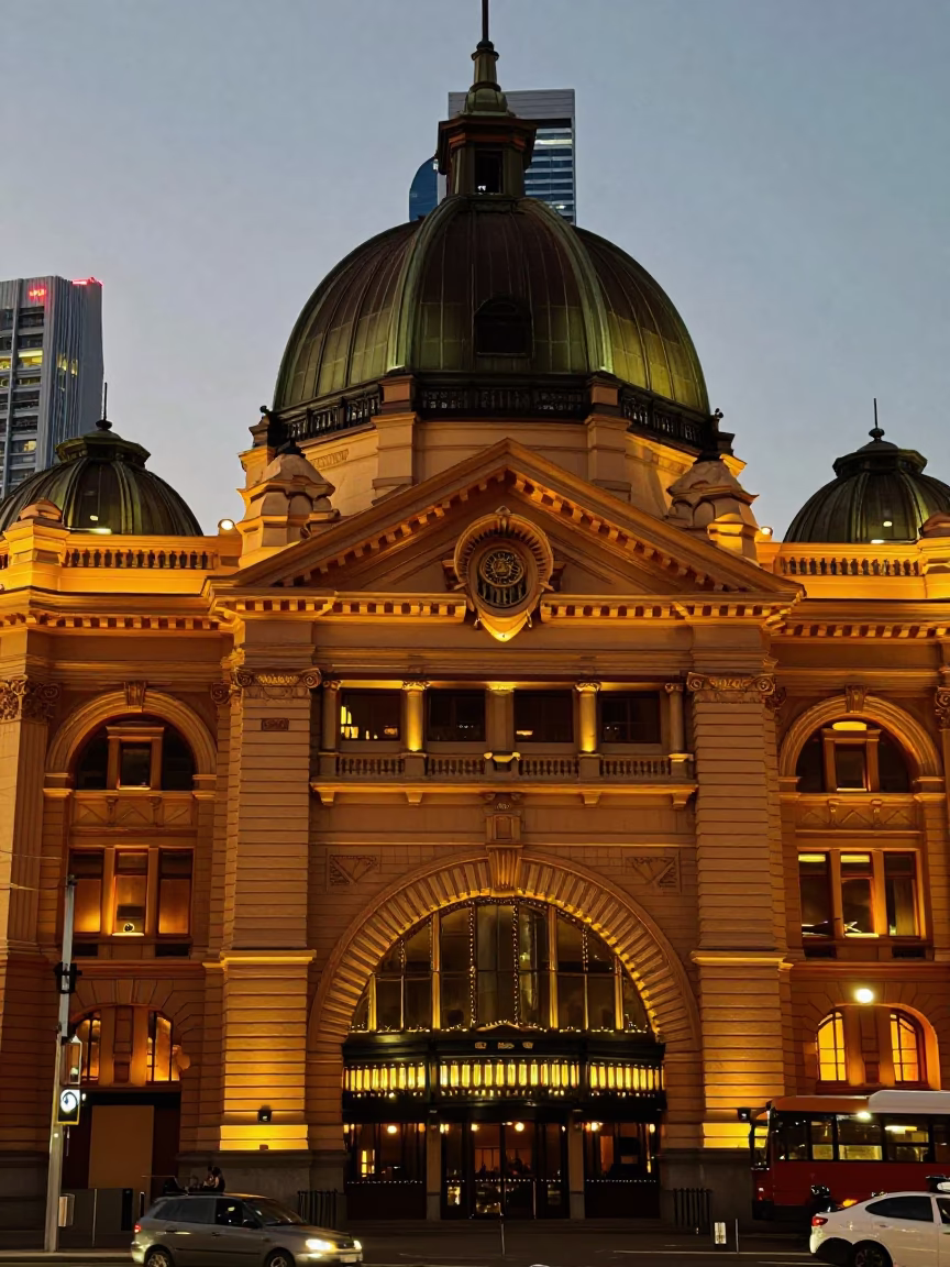 Lights Glow in Sydney at As City Lights Begin To Glow in in Sydney, New South Wales, Australia