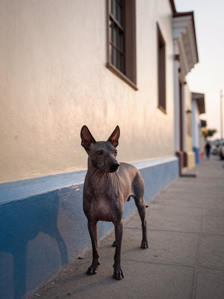 Lima Colorful Wall at As First Light Reaches The Scene in in Lima, Peru