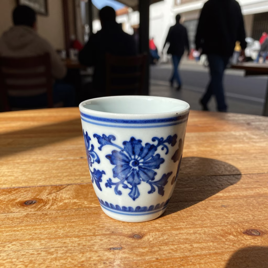 Lima White Porcelain Cup in in Lima, Peru