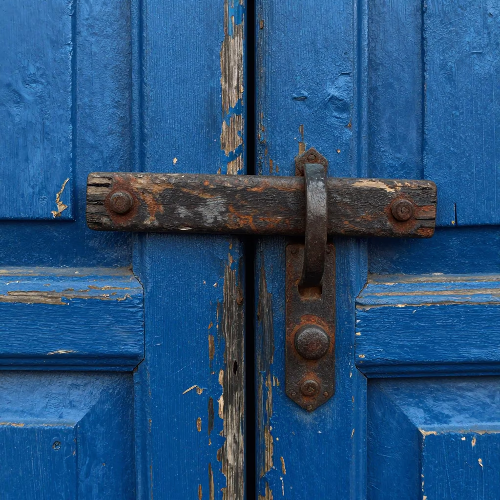 Lima Worn Wooden Door Latch in in Lima, Peru