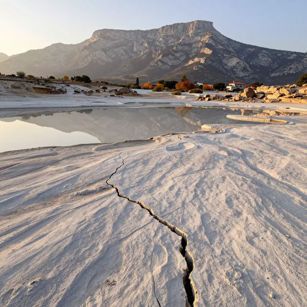 Limestone Pavement Cracks Balearic Islands in in the Balearic Islands
