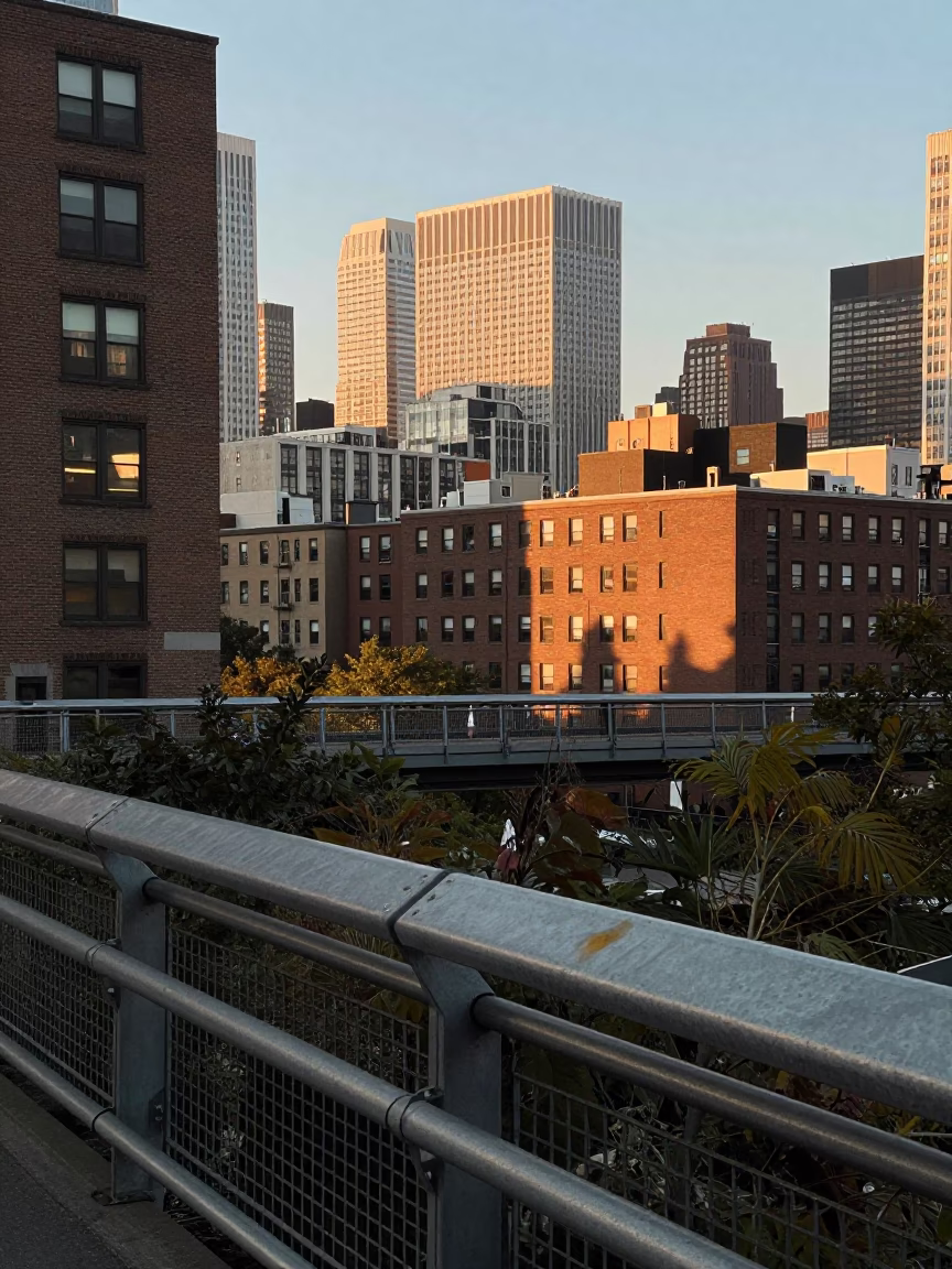 Line Park just after sunrise in New York in in New York, New York, United States