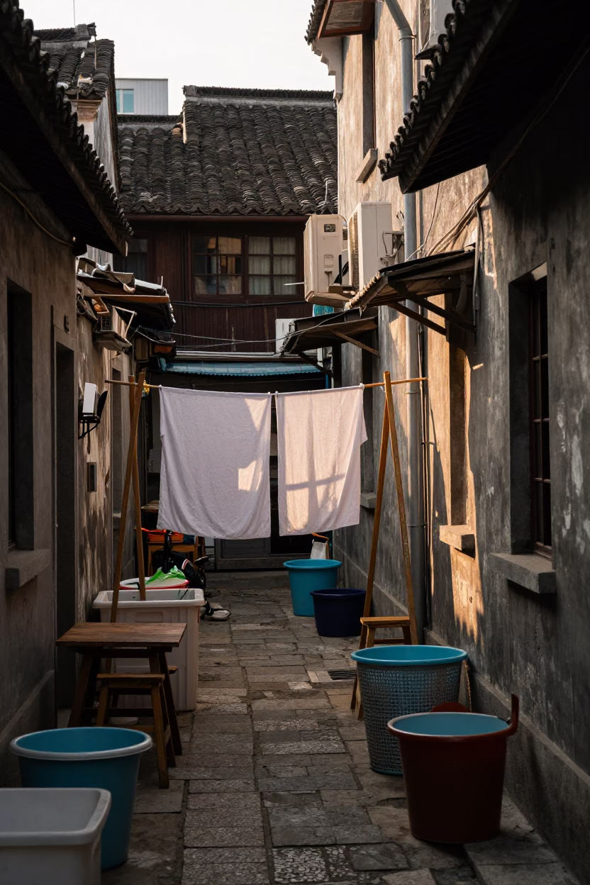 Linen at Late Afternoon Light in Shanghai in in Shanghai, China