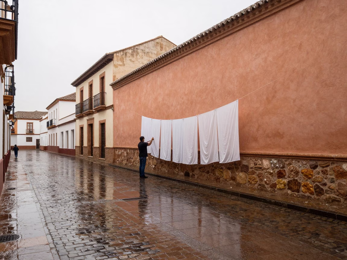 Linen Curtain in Granada in in Granada, Spain
