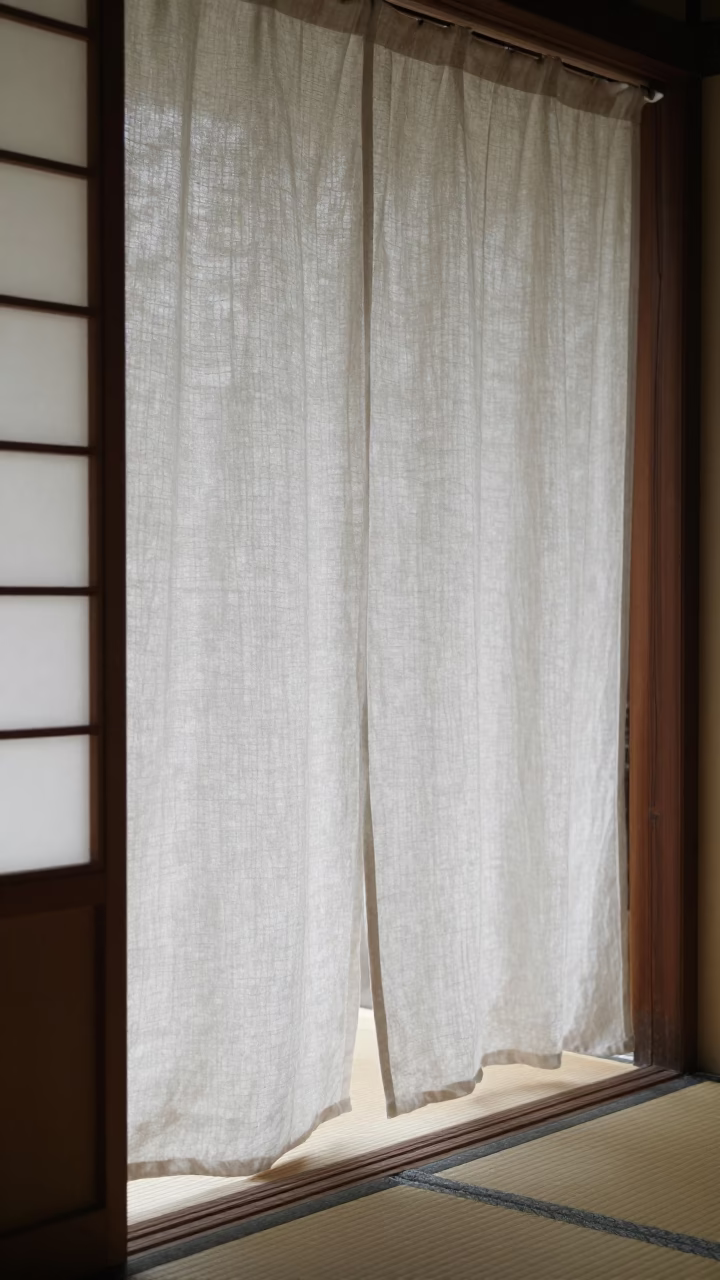Linen Curtain in Kyoto in in Kyoto, Japan