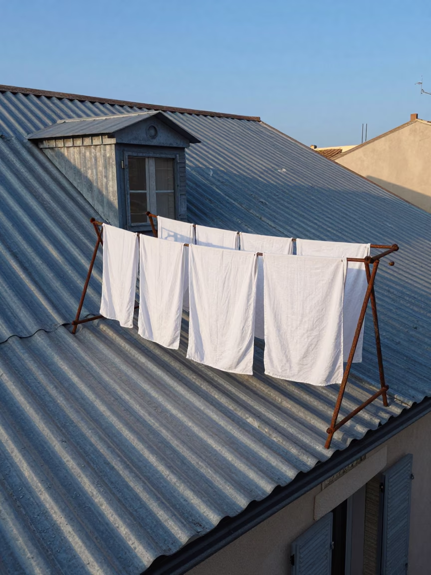 Linen Drying in Marseille in in Marseille, France