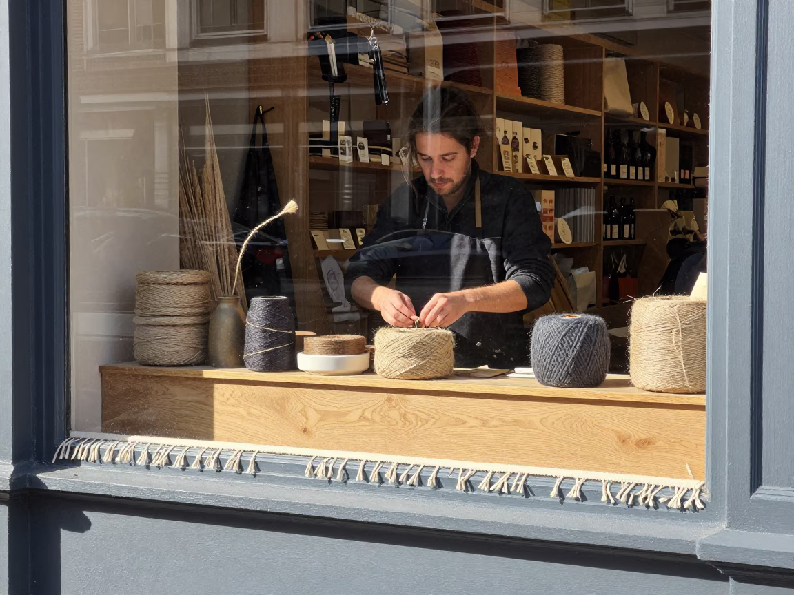 Linen Fringe in Brussels at The Flat Glare Of Noon Light in in Brussels, Belgium