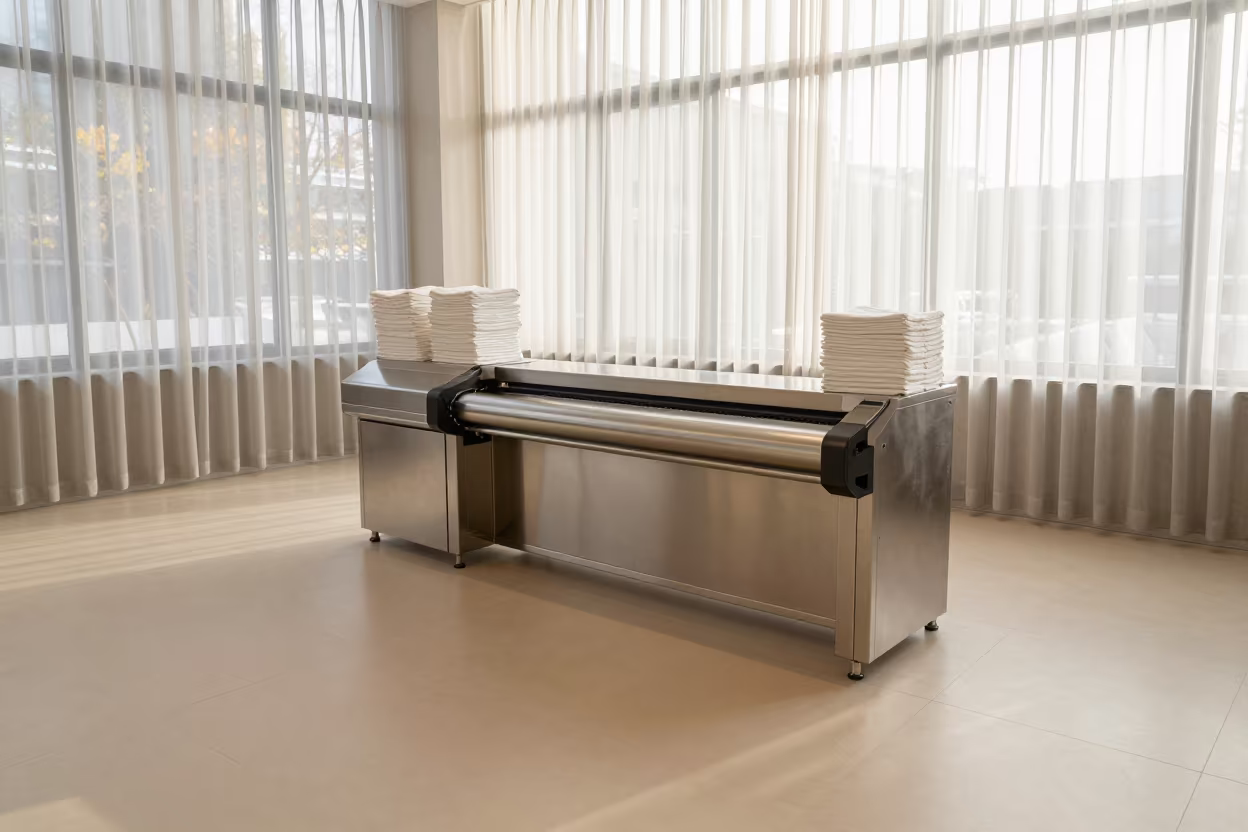 Linen Scanner Station in Late Afternoon Hotel Lobby in inside a hotel lobby near Incheon