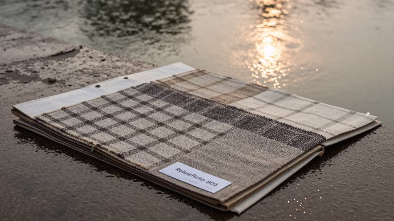 Linen Swatches Under Monsoon Runway Lights in under runway rehearsal lights near Prayagraj