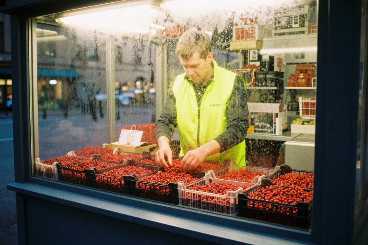 Lingonberry Crates in Stockholm in in Stockholm, Sweden