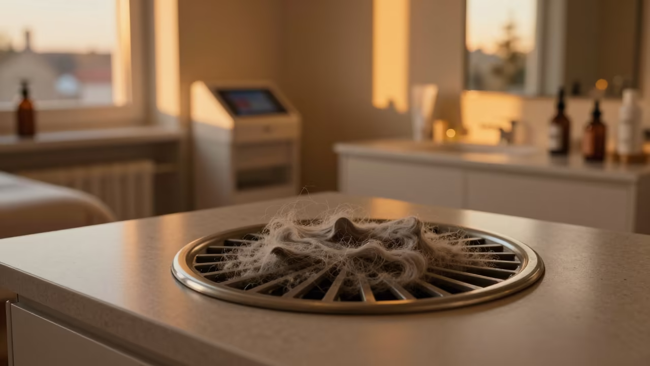 Lint Tray in Amber Light in inside a skincare treatment room in Torun
