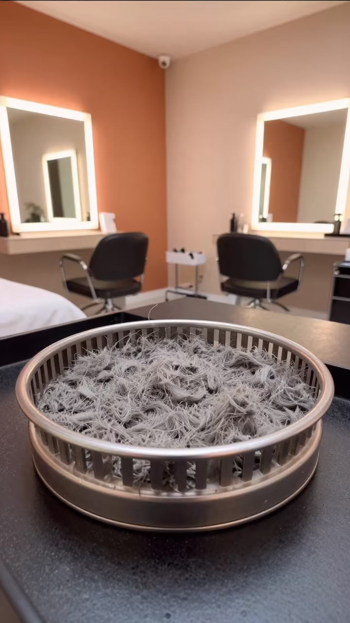 Lint Tray in Skincare Room Before Service in inside a skincare treatment room near Regina