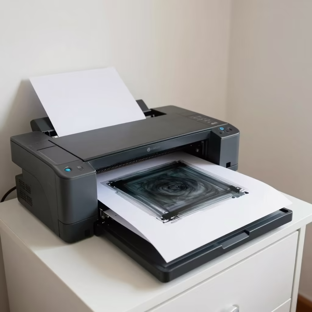 Lithographic Printer Pulling Proof Near Qingdao in on a bedside table near Qingdao