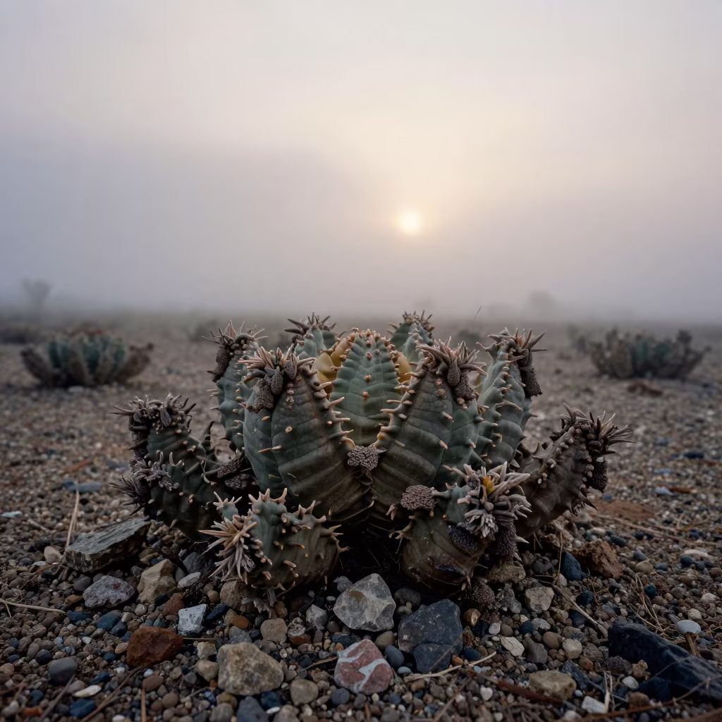 Lithops Colony in Misty Dawn Gravel Near Cucuta in near Cúcuta