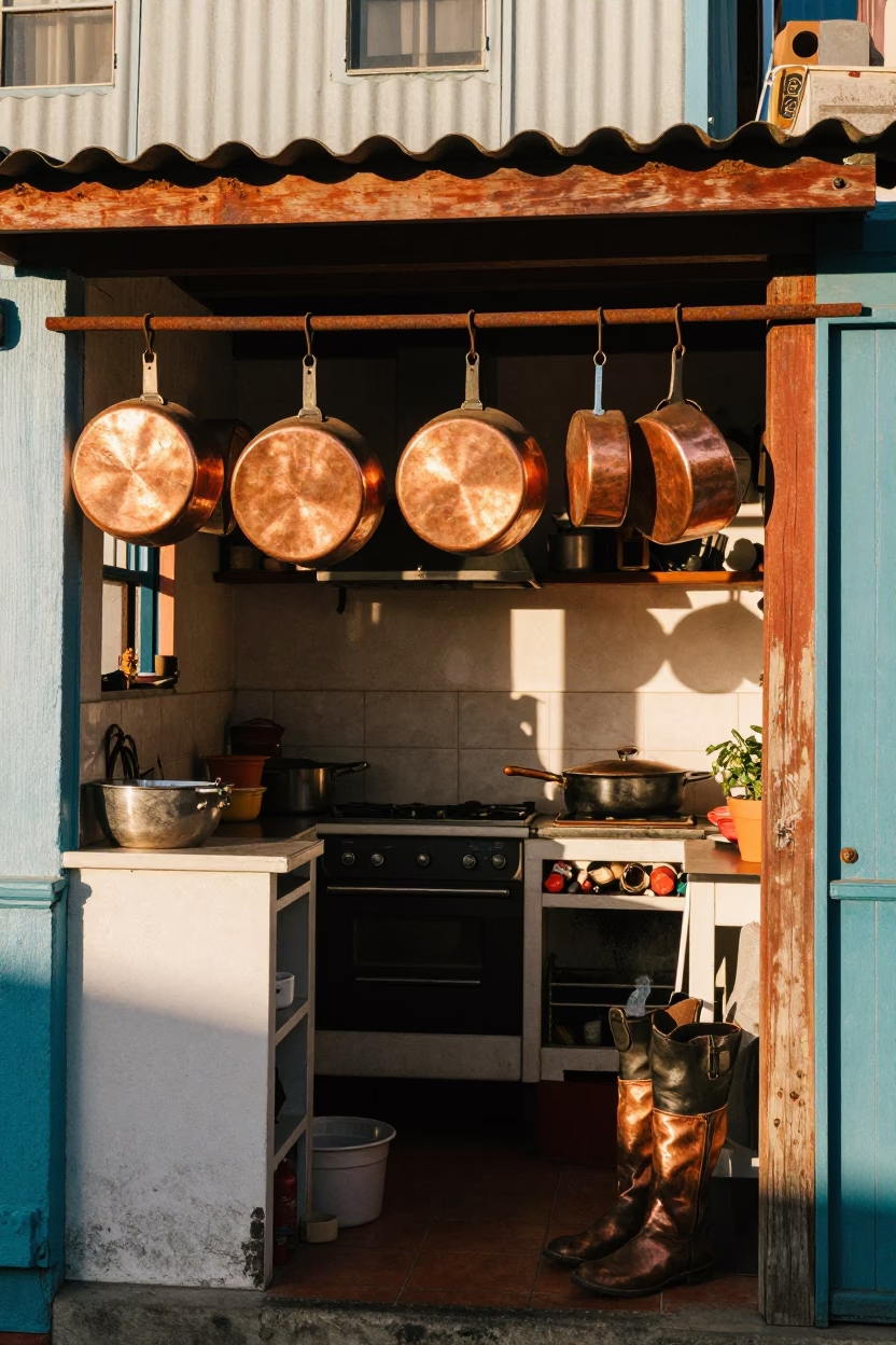 Lived-in Kitchen in Valparaiso in in Valparaiso, Chile