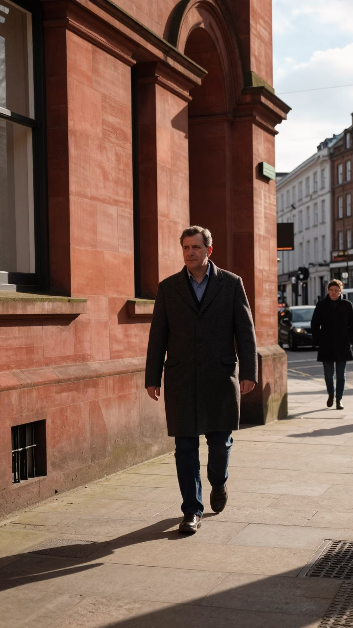Liverpool Commuter at Late Afternoon Light in in Liverpool, United Kingdom