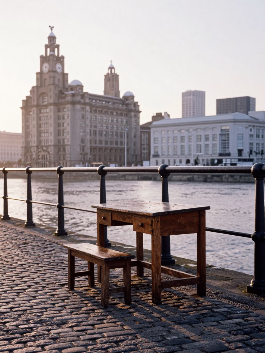 Liverpool First Light at As First Light Reaches The Scene in in Liverpool, United Kingdom