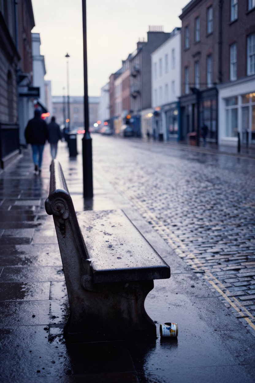 Liverpool Street Scene at Early Morning Light in in Liverpool, United Kingdom
