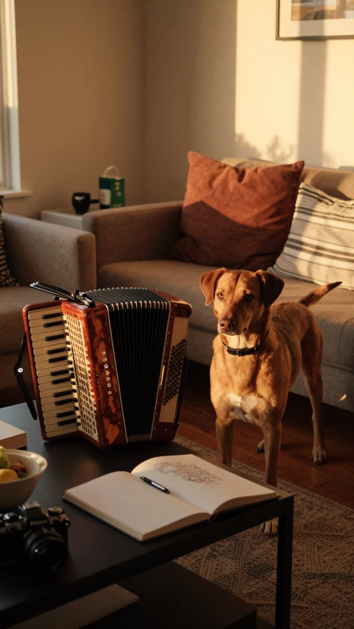 Living Room in Cape Town at Honeyed Evening Light in in Cape Town, South Africa
