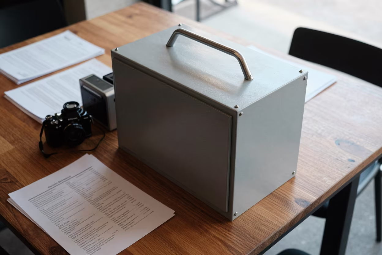 Loaner Device Cabinet Cafe Table Gweru in on a cafe table by a window in Gweru